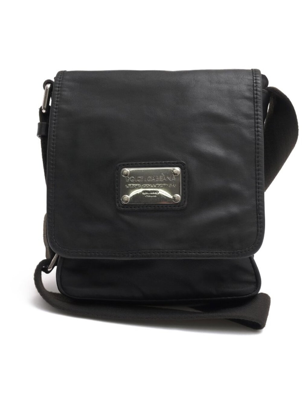 Dolce & Gabbana Shoulder Bag Nylon Leather Black